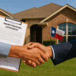 Legal documents including a promissory note and deed of trust used for owner financing in Texas