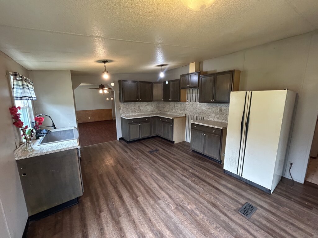 kitchen inside 2000 clayton doublewide in bulls gap, tn