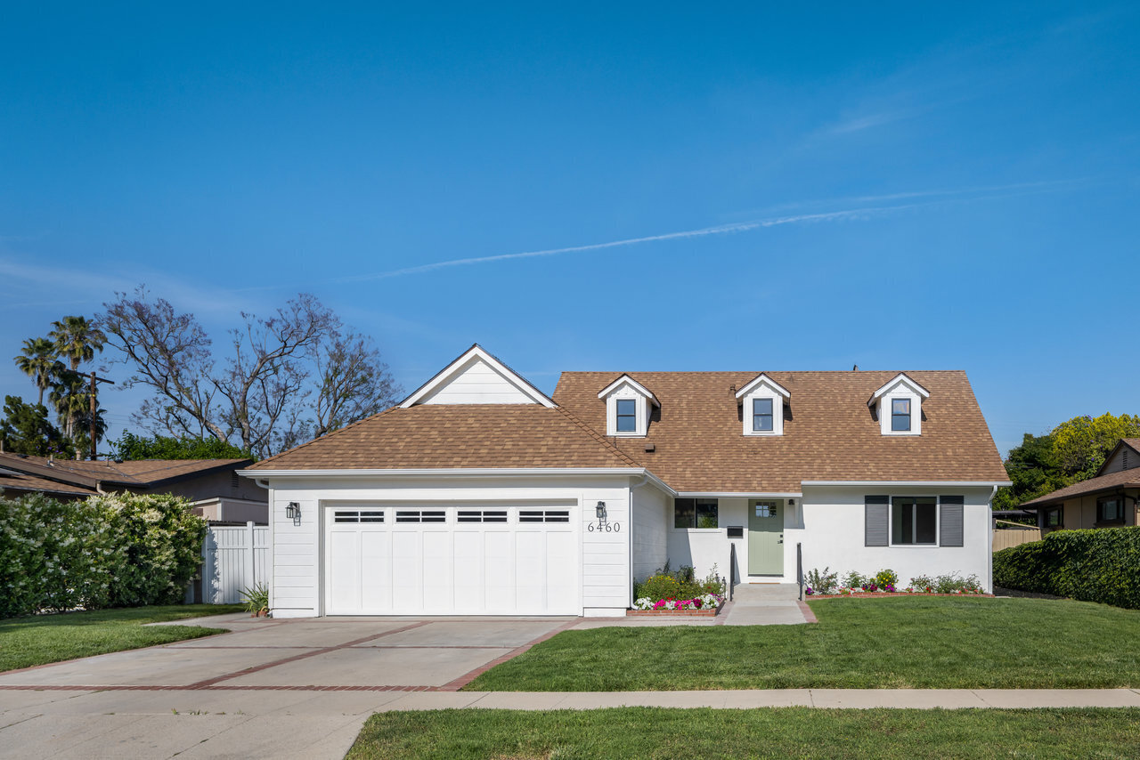 Renovated front exterior at 6460 Penfield Ave in Woodland Hills, by Abe The Home Buyer
