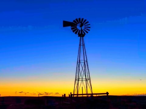 Wyoming-Ranch-Land Windmill