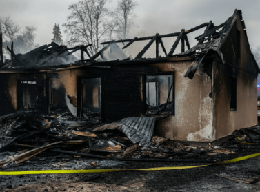 rebuilding a house after a fire