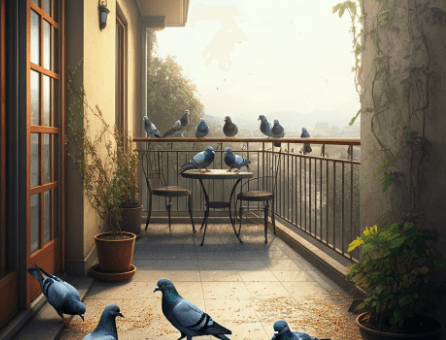how to keep pigeons off balcony