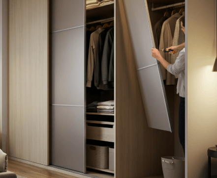 how to remove sliding closet doors