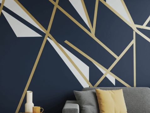 pattern wall tape design ideas