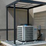 protect AC outdoor unit from sunlight