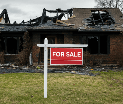sell fire damaged house in coral springs florida