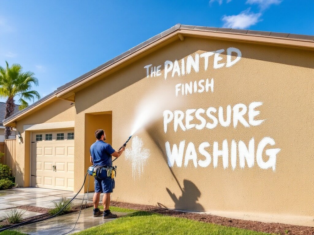Pressure Washing A Single Story House https://g.page/r/CUGguoi4UcGOEAI