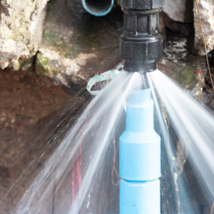 Broken Water Main at a Home In Texas