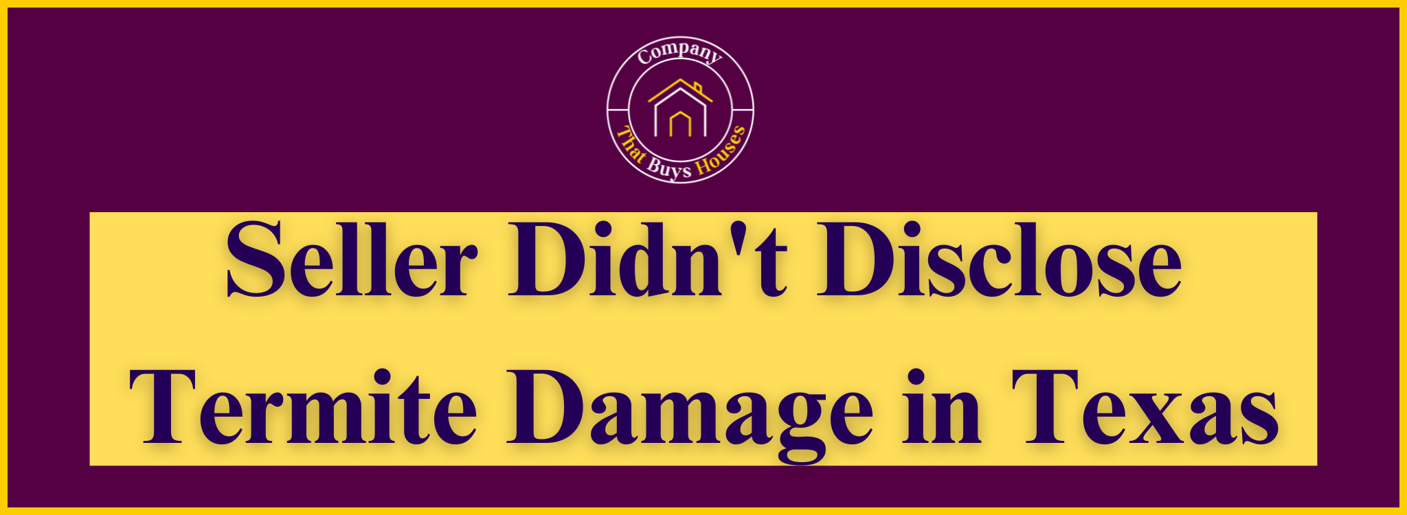 Undisclosed Termite Damage Seller In Texas