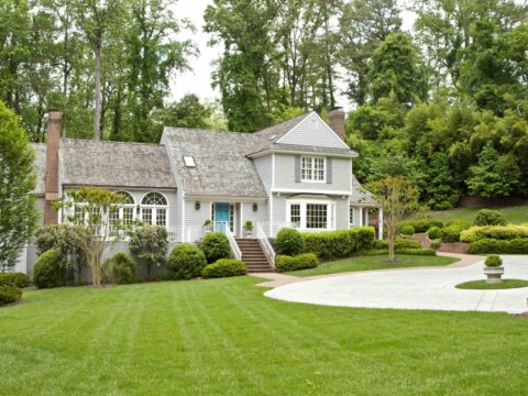 large house in the woods