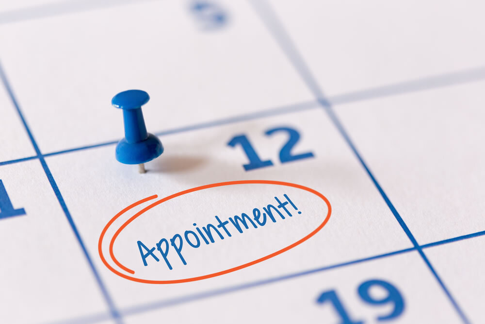 Appointment on a calender.