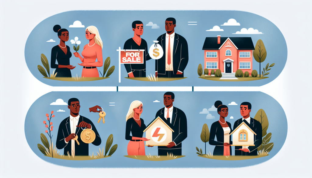 A visual representation of options for splitting a house in a divorce.