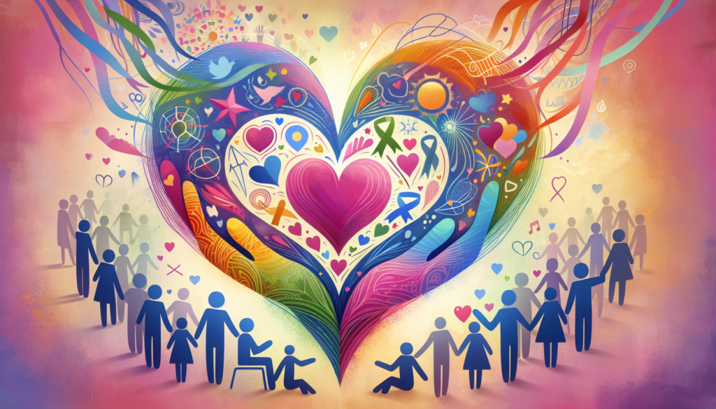 An illustration symbolizing the heart of Charlotte Rescue Mission, showcasing community support.