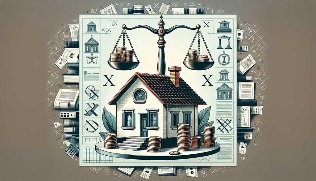 A cartoon showing the steps involved in selling a house in a trust after death.