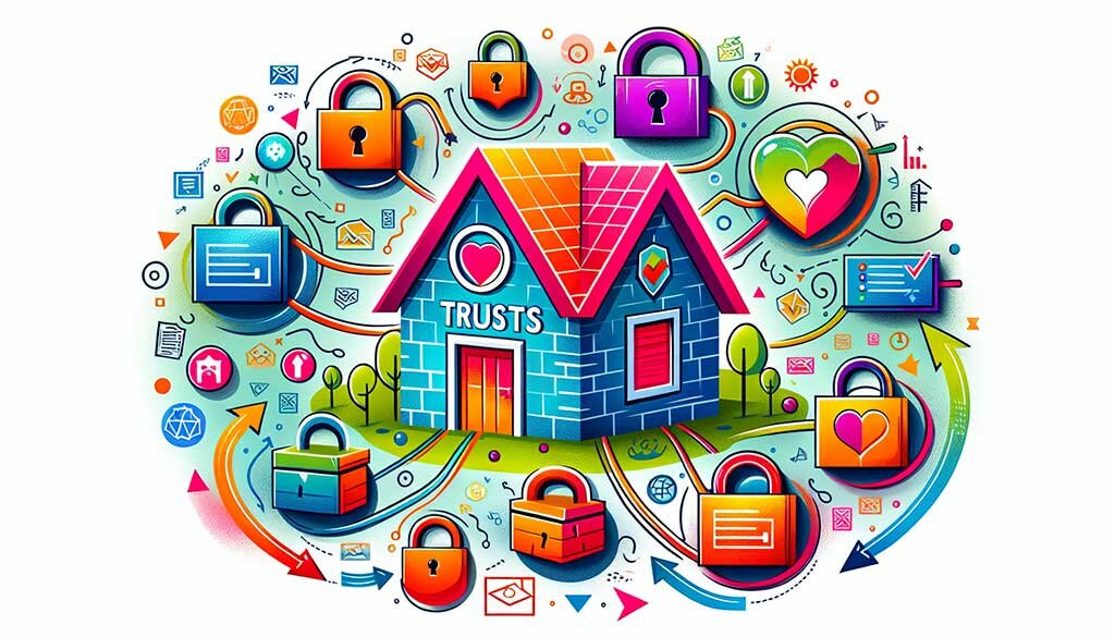 An illustration depicting various types of trusts and their impact on property sales.