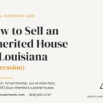 Cream and gold branded cover reading How to Sell an Inherited House in Louisiana (Succession) with Bertucci Investment Group logo