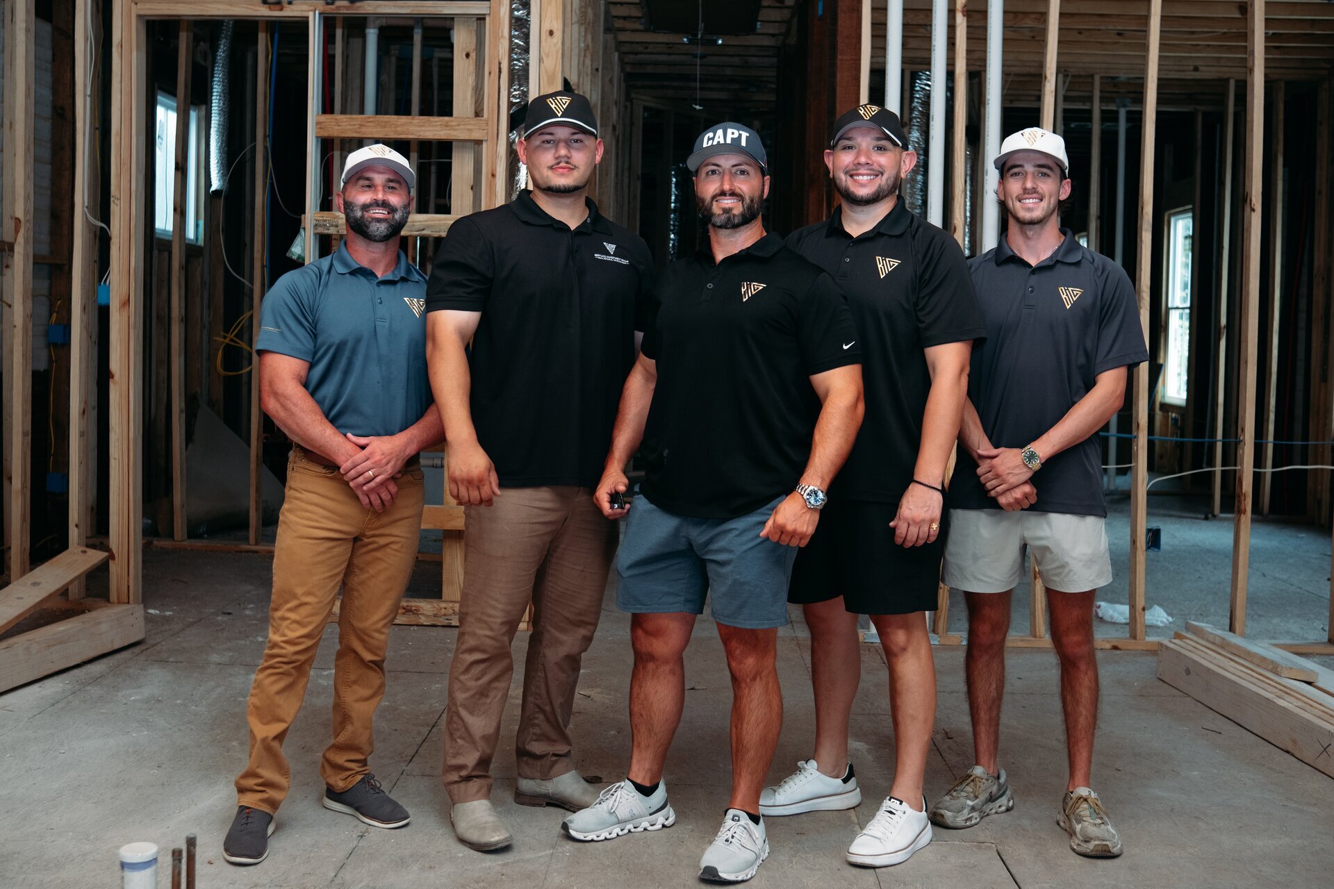 Bertucci Investment Group team on a Metairie renovation jobsite led by founder Tony Bertucci