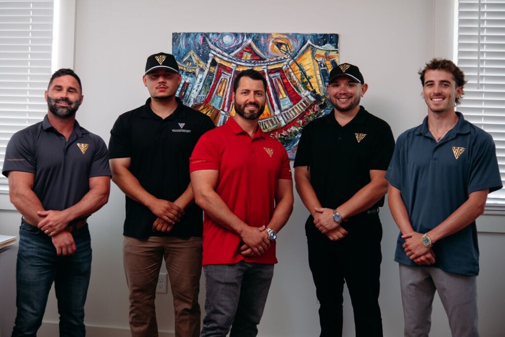 Bertucci Investment Group team in Metairie: Tyler Ehert, Bryan Fuentes, Tony Bertucci, Andrew Rodriguez and Cole Killian