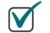 checkmark with box around it