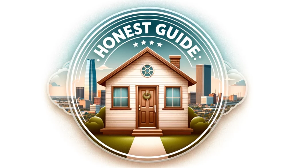 A house in front of the skyline of OKC.