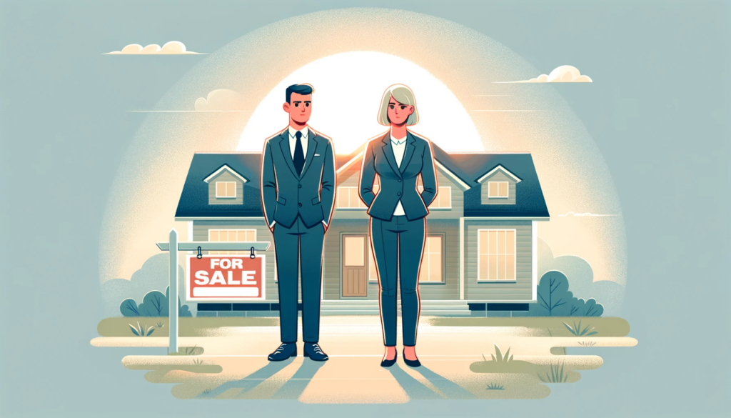 Two people going through a divorce, considering selling their house.