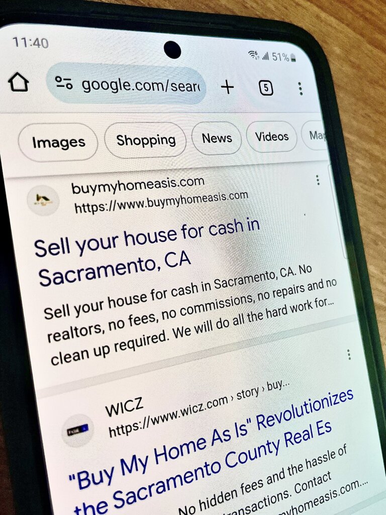 Phone image of Buy My Home As Is search