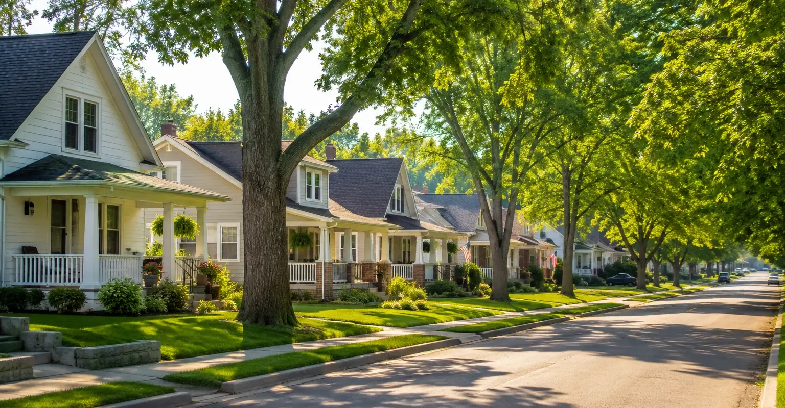 A neighborhood in Beech Grove Indiana