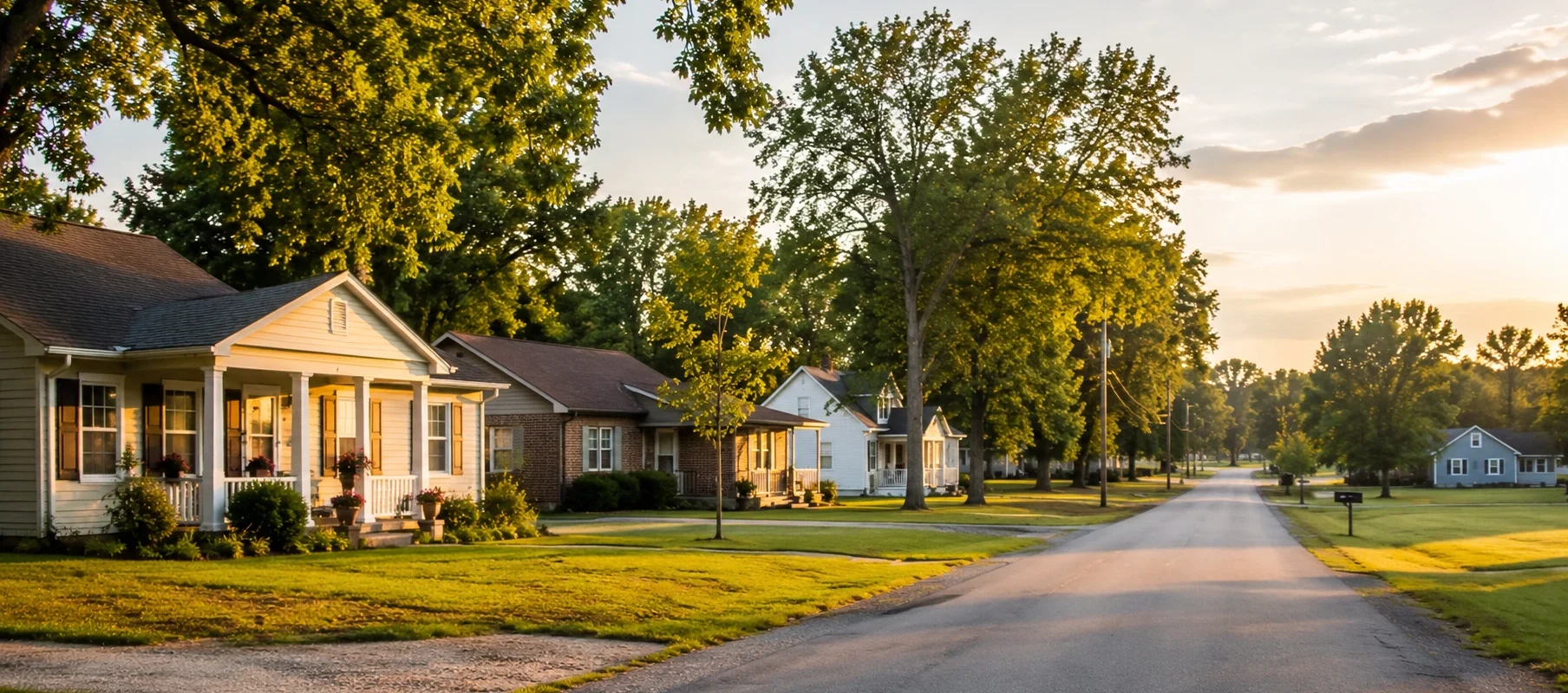 A quiet afternoon neigborhood in Camby