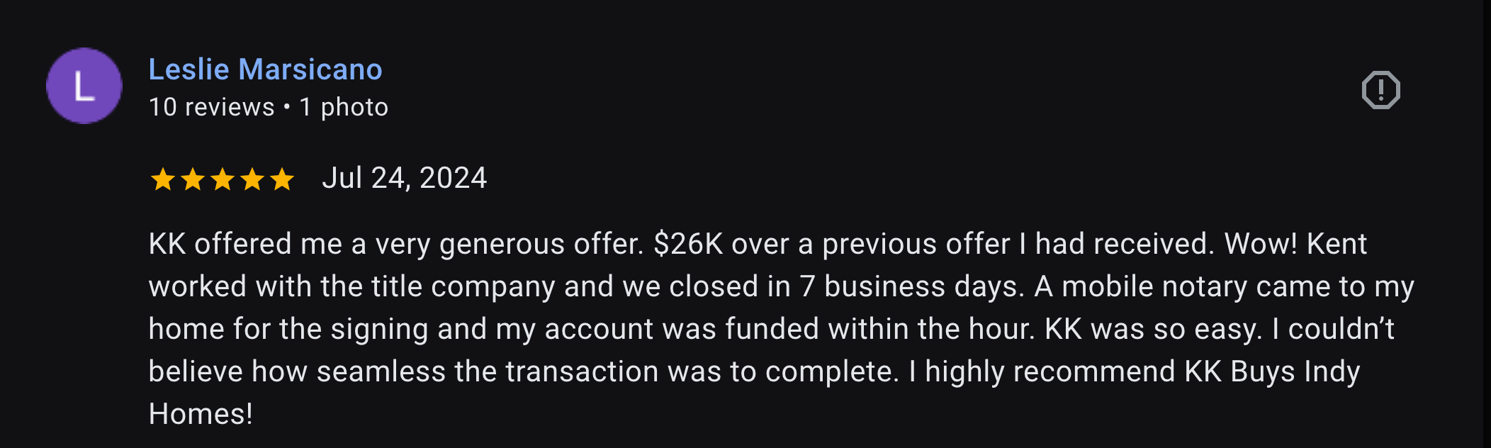 Leslie Marsicano testimonial