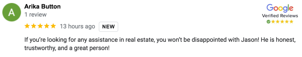 Arika B google review