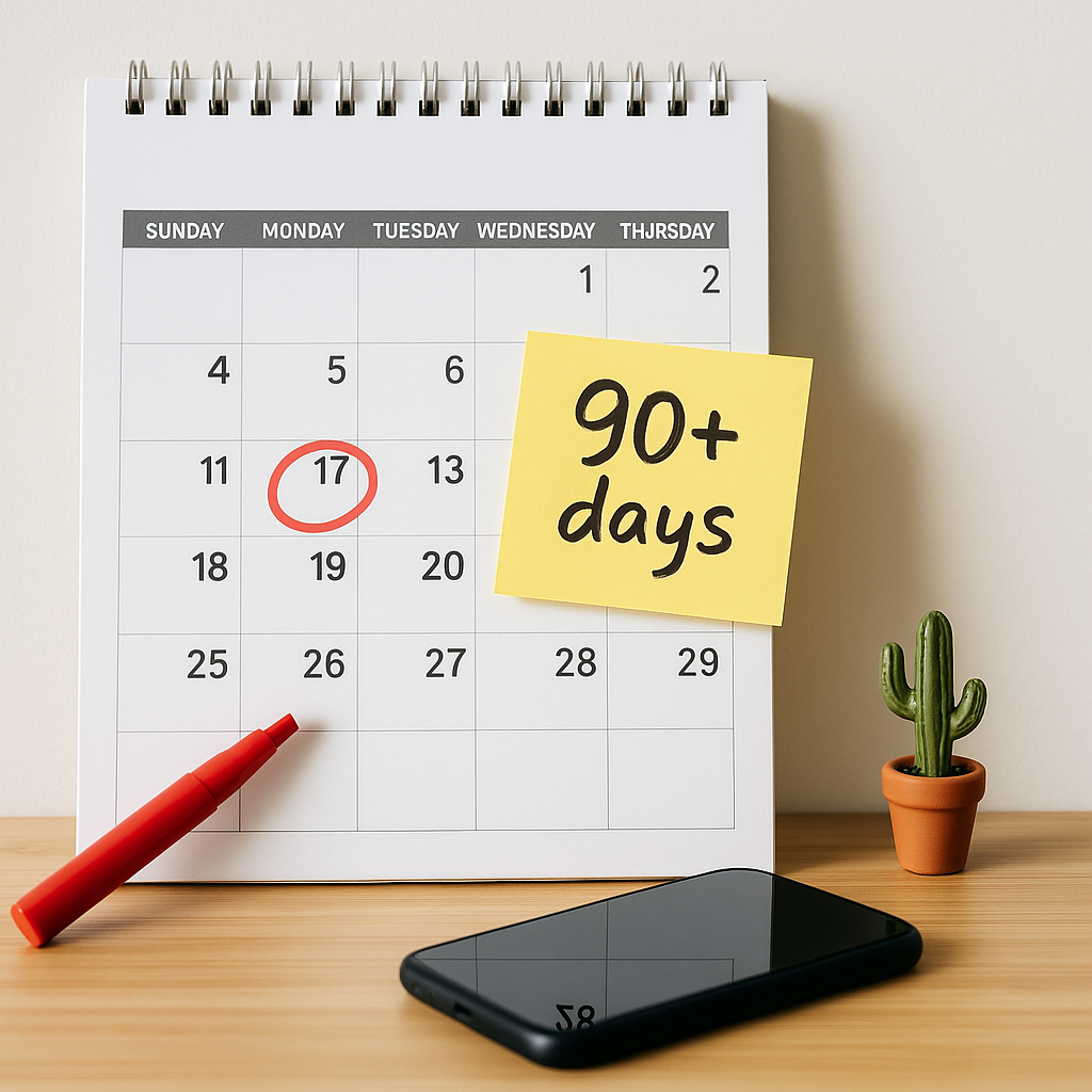 Arizona pre-foreclosure timeline—sale date must be at least 90 days after Notice of Trustee’s Sale.