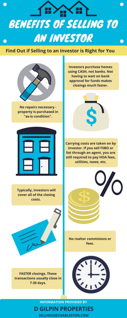 For sale by owner vs selling to an Investor or cash buyer infographic