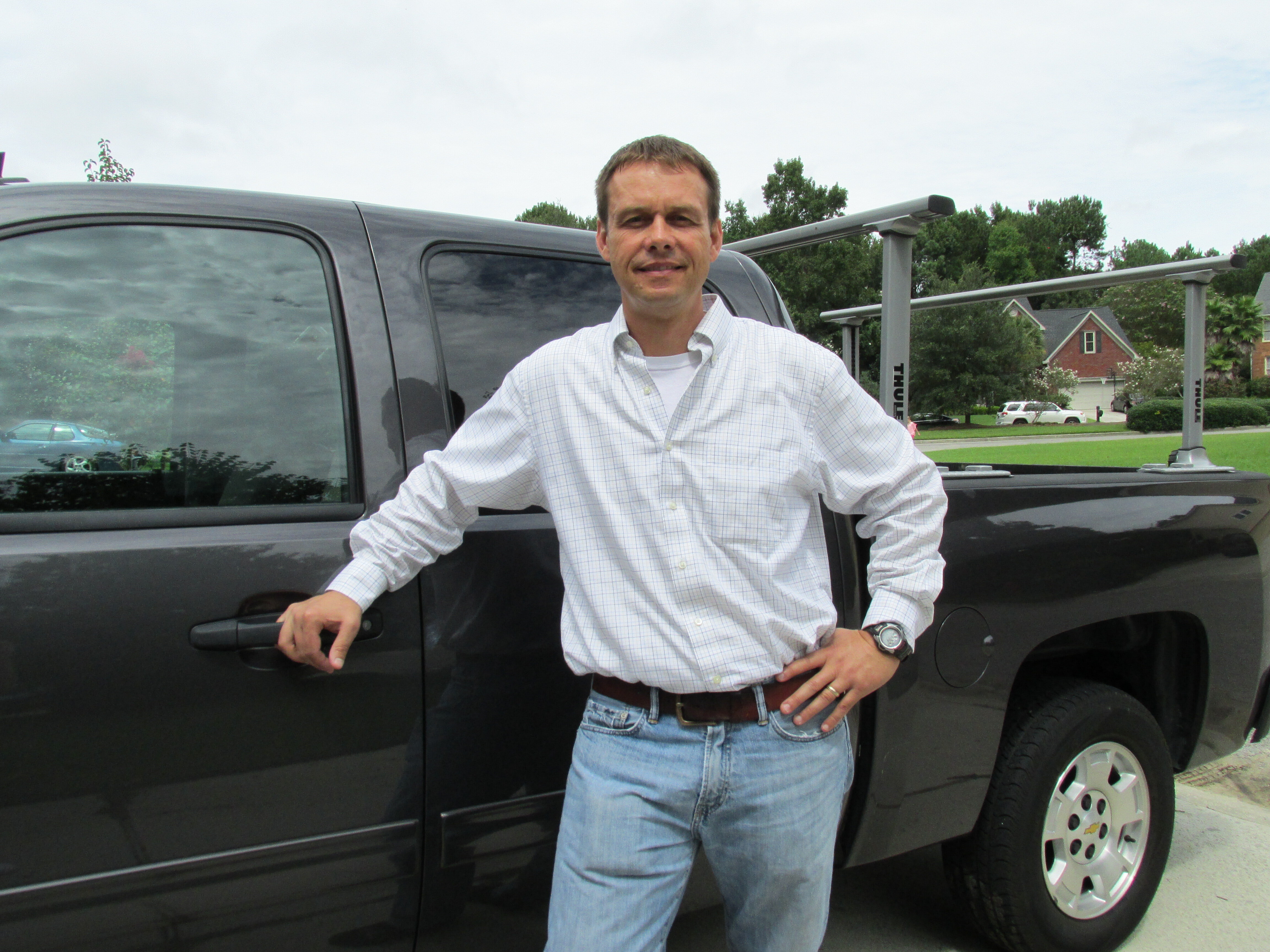 James Kramer with truck