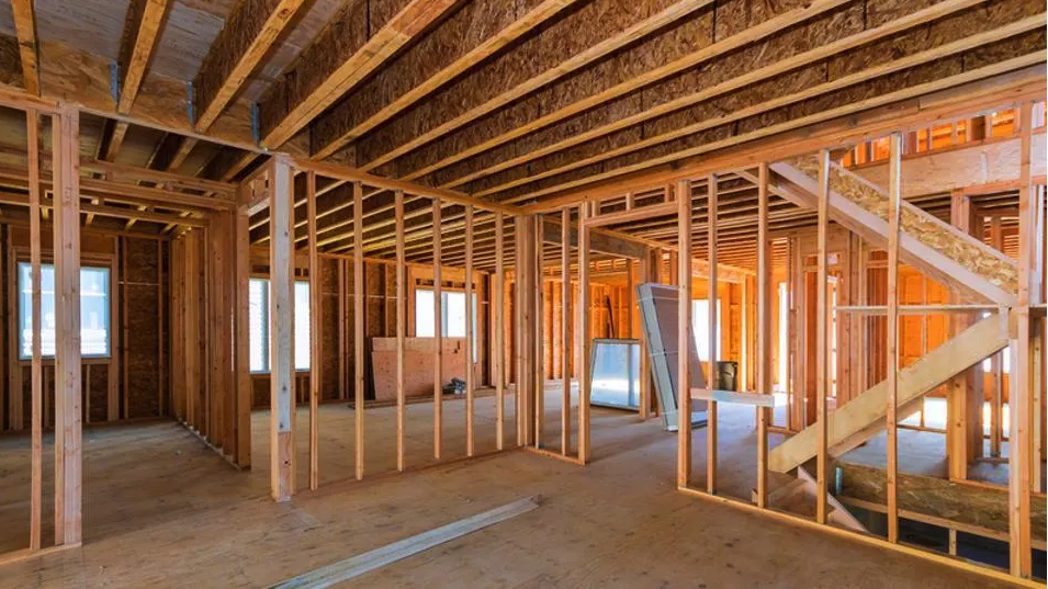 new construction interior framing