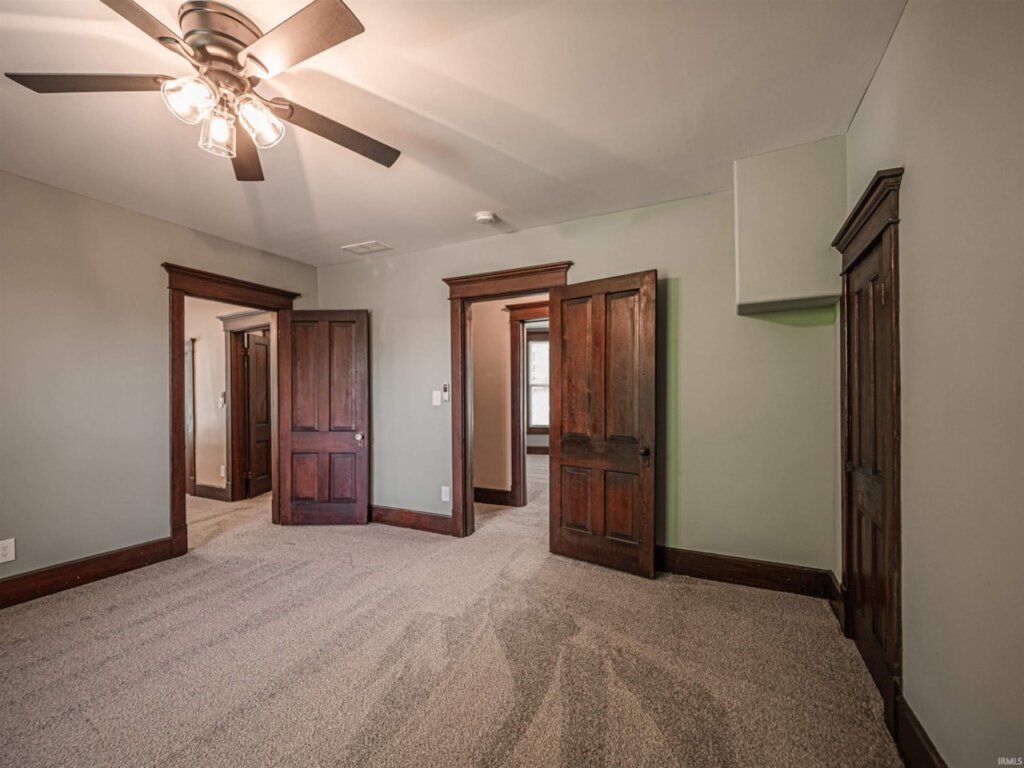 The view from an upstairs bedroom in the Owensville Home.
