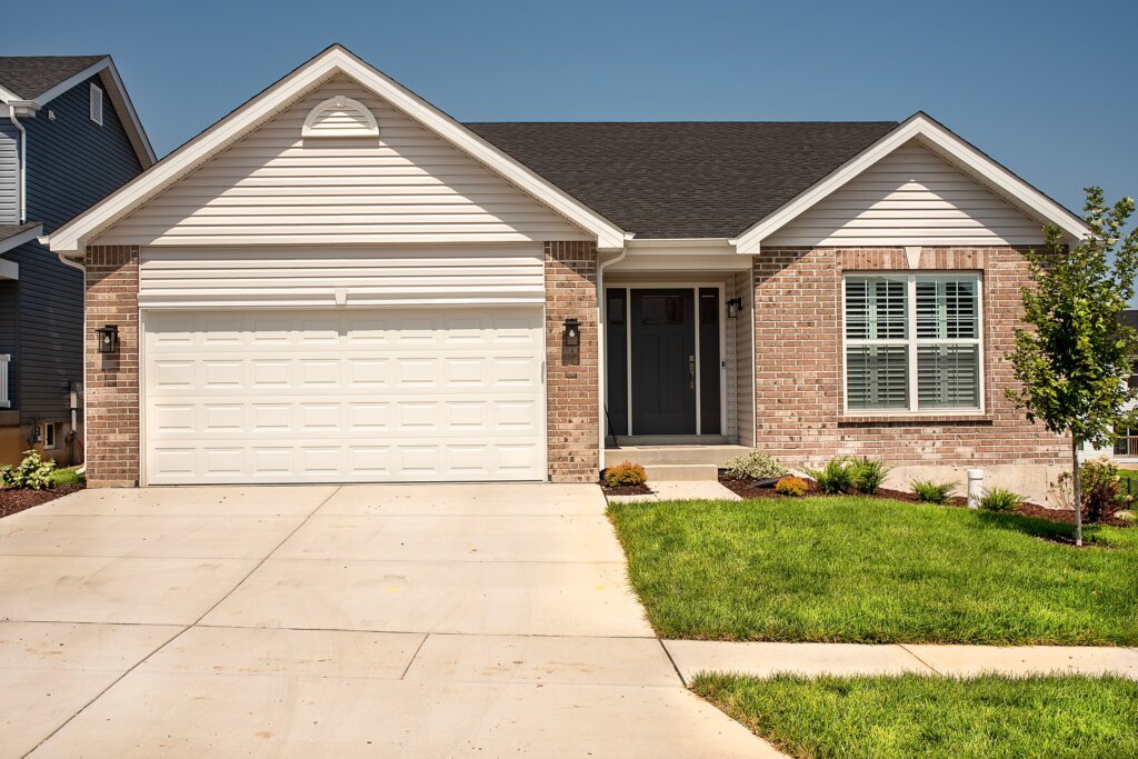Single story home with 2-car garage in good condition