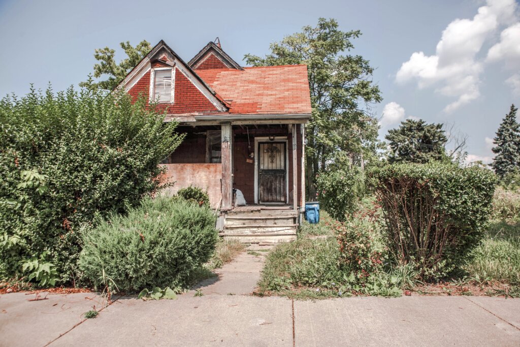 an old run down house