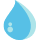 Light blue water drop icon, symbolizing water or moisture