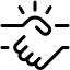 Two hands shaking, representing an agreement or partnership.