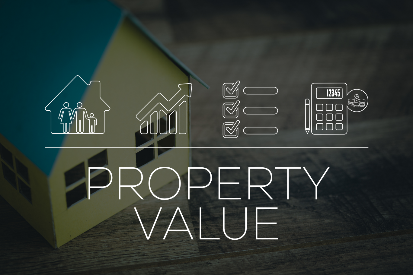 Miniature house model with property value checklist and calculator symbolizing rental property appraisal in Ohio.