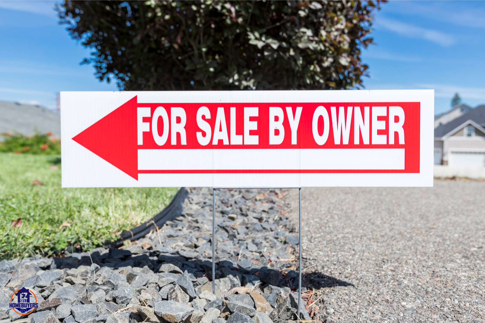 For Sale By Owner sign in front of a house in Cincinnati, illustrating the process of selling a home without an agent to save on commissions and have more control over the sale.