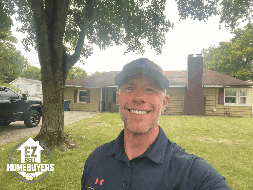 Mike Wall from EZ Sell Homebuyers standing in front of a Moraine, Ohio home bought directly from the homeowner