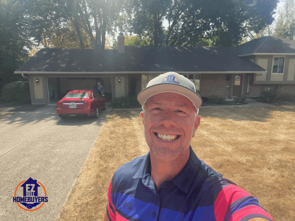 Mike Wall of EZ Sell Homebuyers standing in front of an inherited house he bought for cash on Rhett Drive in Beavercreek, Ohio.