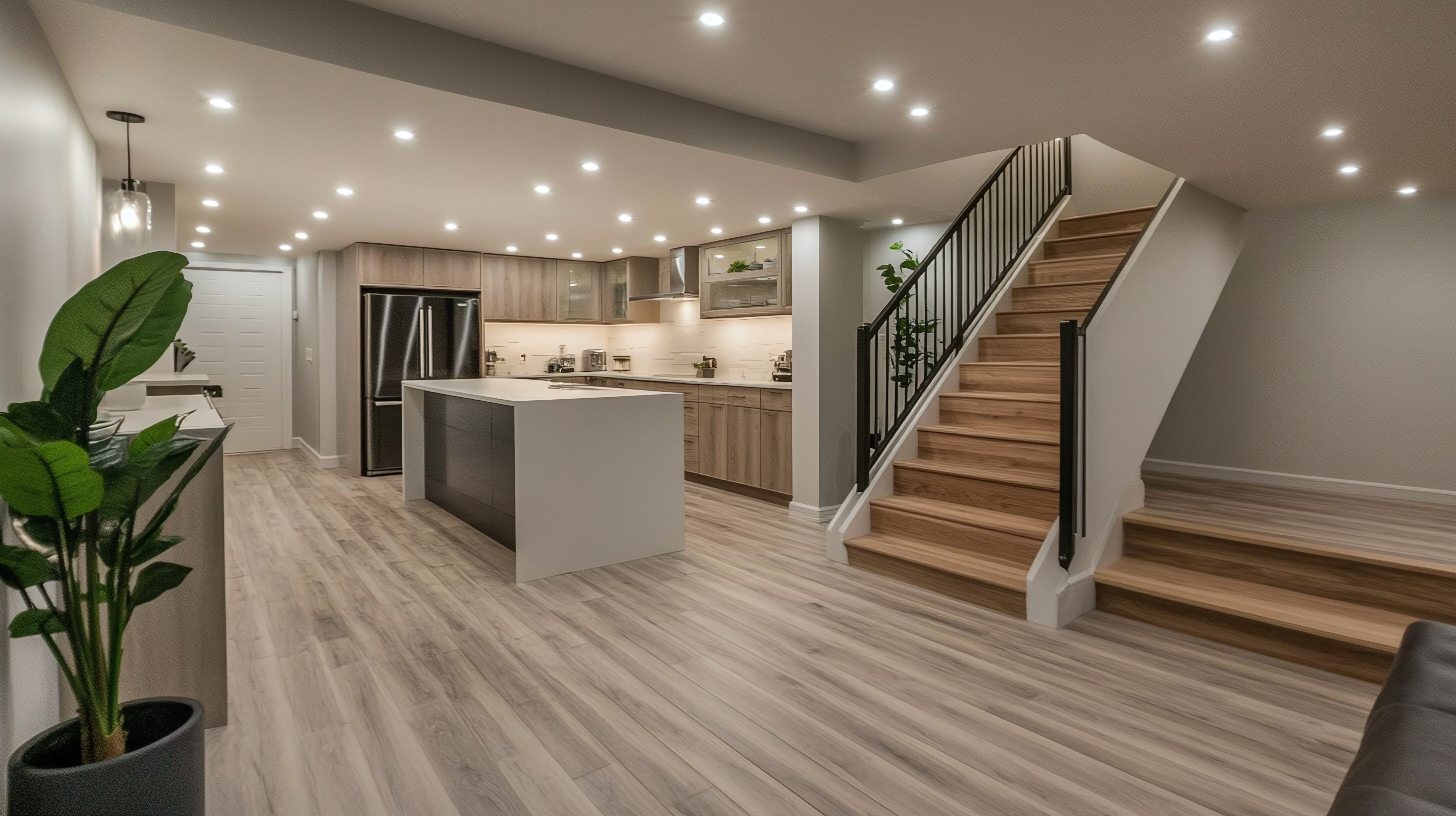 Finished basement remodel 