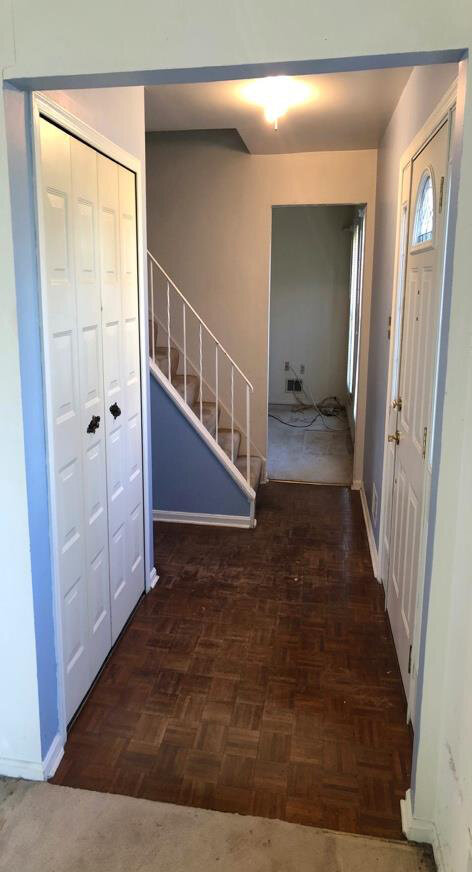 Before renovation – Entry in Burke, VA - Ridge Ford Dr