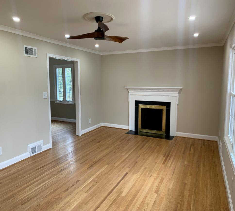 After renovation – Family Room in Kensington, MD - Wake Dr