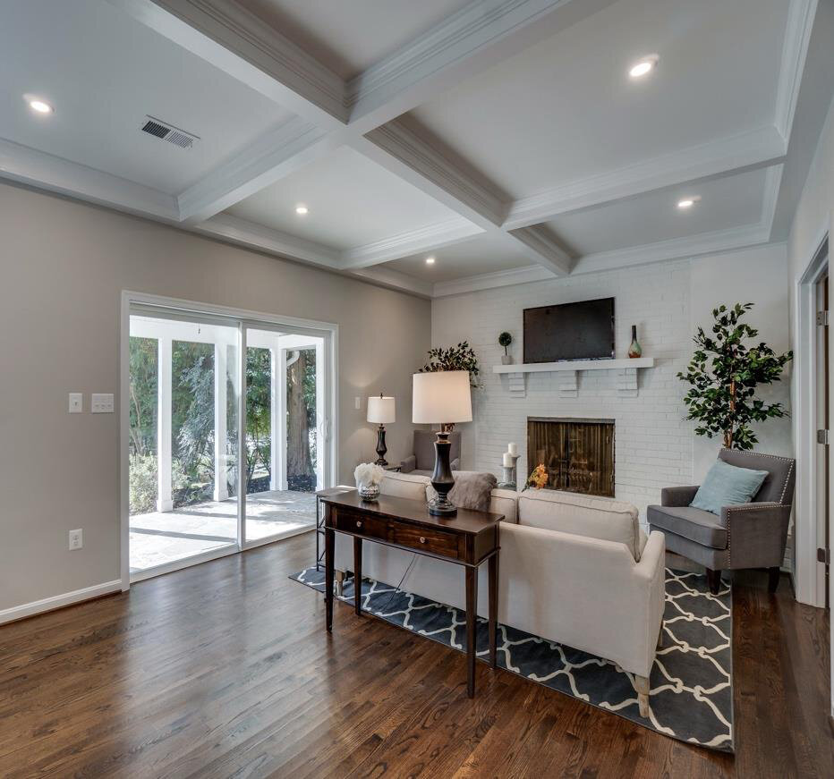 After renovation – Family Room in McLean, VA - Saddleback Ct