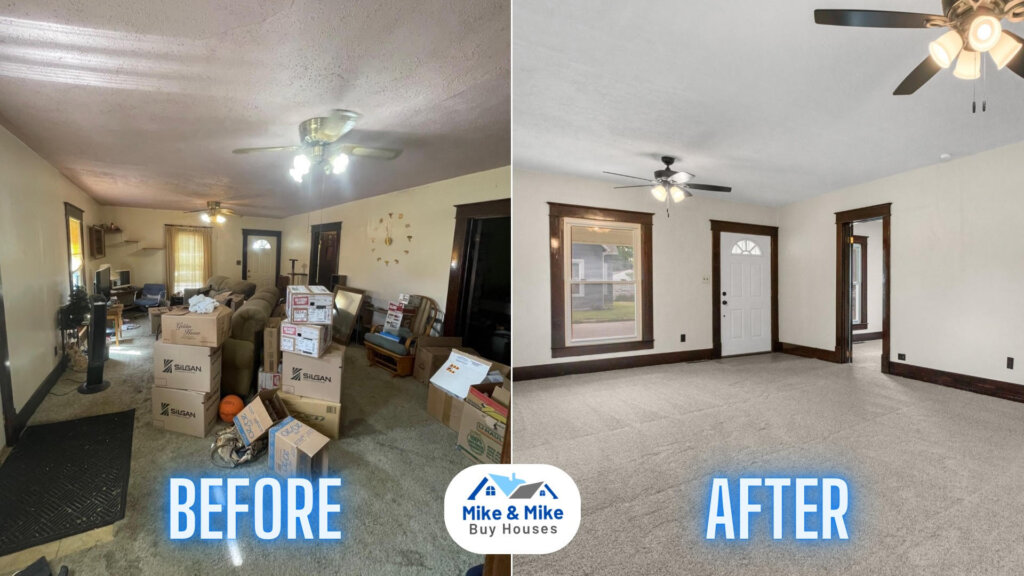 Before and After of living Room at 802 N Indiana Ave Kokomo, IN 46901 Before and After of living Room at 802 N Indiana Ave Kokomo, IN 46901