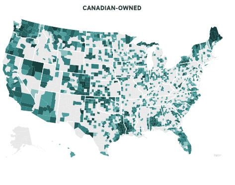 how much land does china own in united states