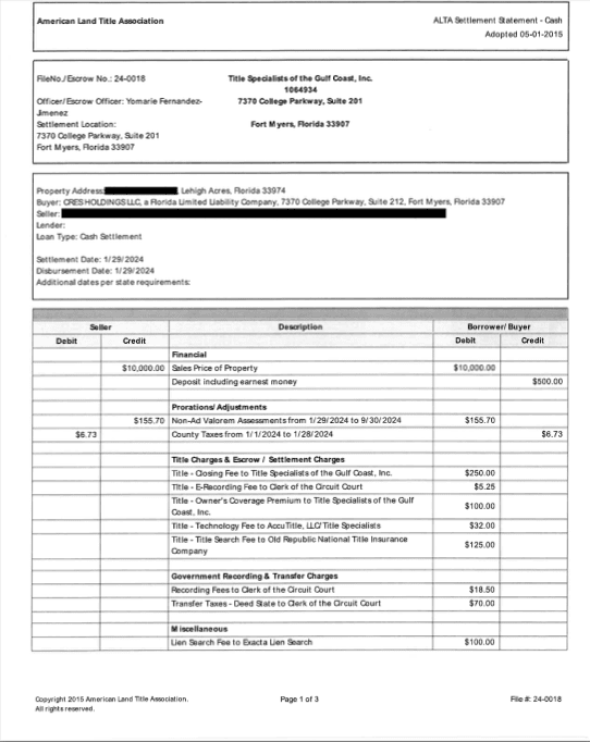 Who Pays Closing Costs on Land Sale in Florida Cash For Land Florida